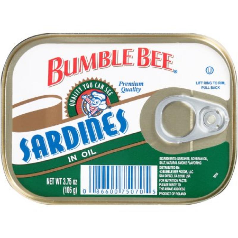 Bumble Bee® Sardines in Oil 3.75 oz. Can