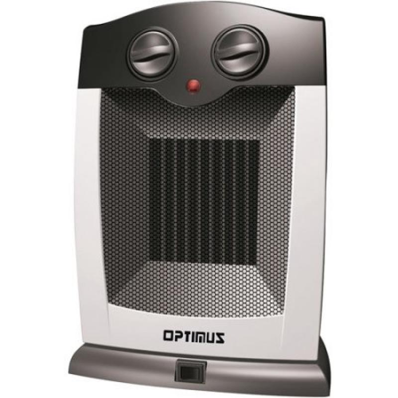 Optimus Electric Portable Oscillating Ceramic Heater with Thermostat, HEOP7248
