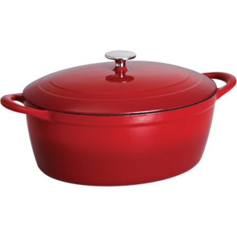 Tramontina Gourmet 7-Quart Cast Iron Covered Oval Dutch Oven