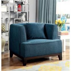 Furniture of America Waylin Fabric Accent Chair in Dark Teal