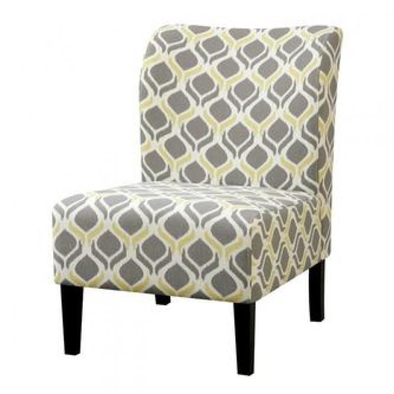 Furniture of America Vernita Accent Chair With Ottoman in Gray