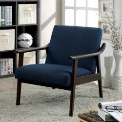 Furniture of America Mervin Accent Chair in Navy