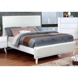 Furniture of America Maddy Leatherette King Panel Bed