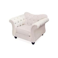 Furniture of America Dupre Accent Chair in Cream White