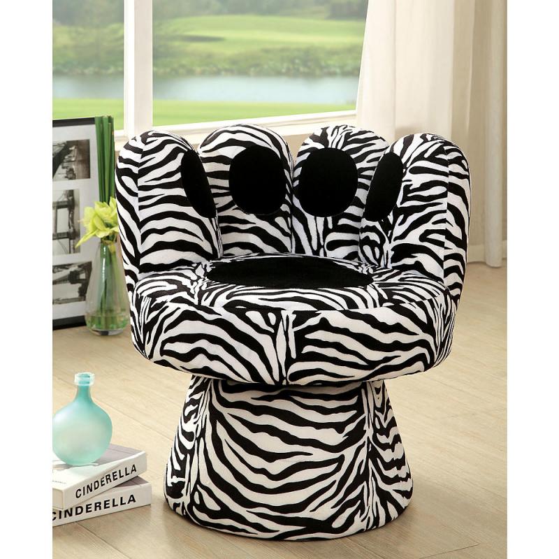 Furniture of America Pawsy Swivel Accent Chair