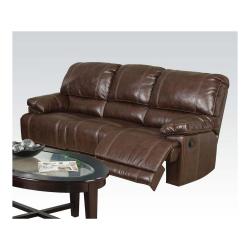 Coaster Bonded Leather Match Reclining Sofa Loveseat 2pc Set Living Room Furniture