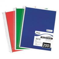 Mead 5 Subject Notebook, College Rule, 8-1/2 x 11, White, 200 Sheets per Pad