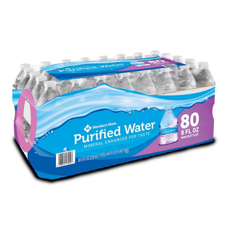 Member&#039;s Mark Purified Water (8 oz. bottle, 80 pk.)