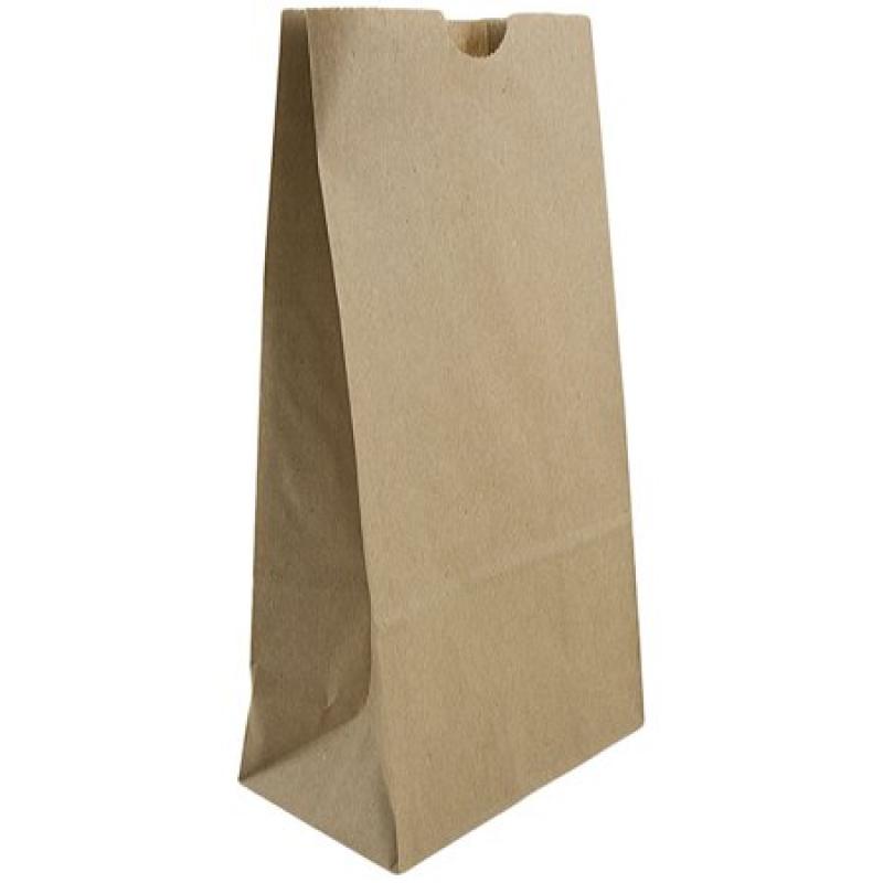 JAM Paper Lunch Bags, Medium, 5 x 9 3/4 x 3, Brown Kraft 100% Recycled, 500/Box