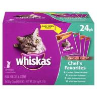 WHISKAS CHOICE CUTS Poultry Selections Variety Pack Wet Cat Food 3 Ounces (12 Count)