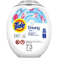 Tide Pods +Downy Free Liquid Laundry Detergent Pacs - 73ct