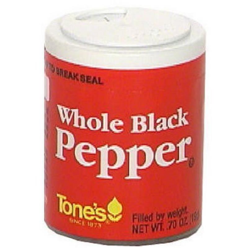 Tones Whole Black Peppercorns, .70 oz (Pack of 6)