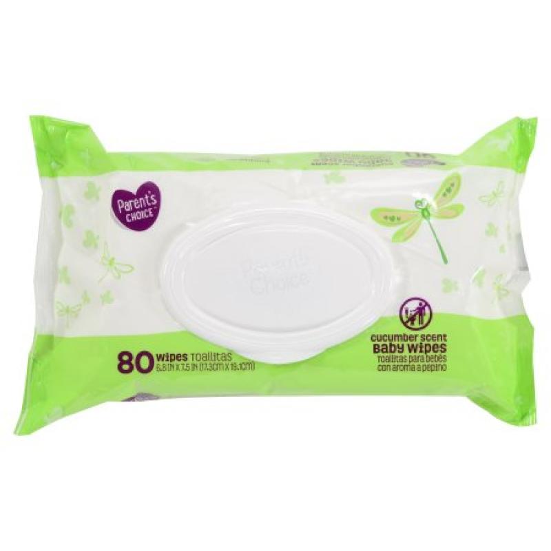 Parent&#039;s Choice Refreshing Cucumber Scent Baby Wipes (80 count)