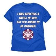 Battle of Wits Nerd Funny Attitude Big Mens Royal Blue Graphic Tee Shirt