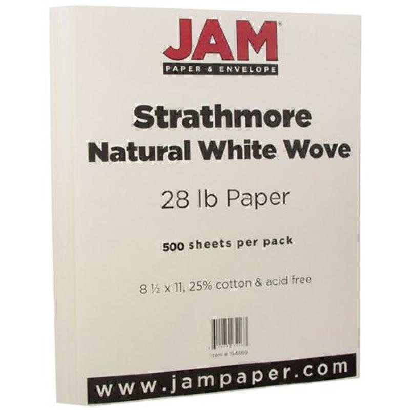 JAM Paper A7 5-1/4" x 7-1/4") Foil-Lined Invitation Envelopes, White with Red Foil Lining, 50-Pack