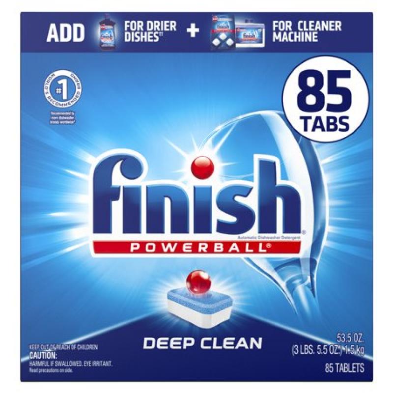 Finish Powerball Tabs Dishwasher Detergent Tablets Fresh Scent - 62ct
