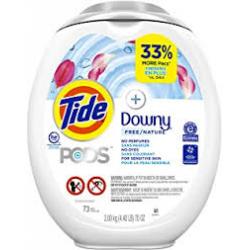 Tide Pods +Downy Free Liquid Laundry Detergent Pacs - 73ct